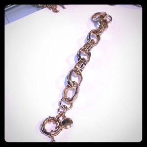 Gold J.Crew chain hammered like bracelet